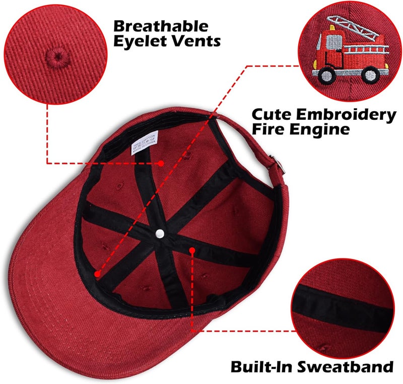 EDCYF Kids Boys Girls Embroidered Baseball Caps Baby Sun hat Toddler Dinosaur Trucker Hats Summer Hats（3-8years - Image 3